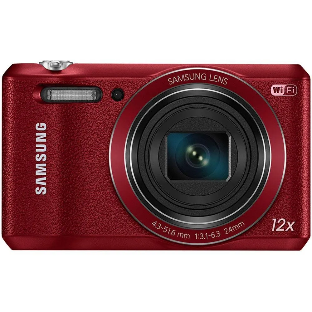 Samsung WB35F 16.2MP Smart WiFi & NFC Digital Camera with 12x Optical Zoom (Red)