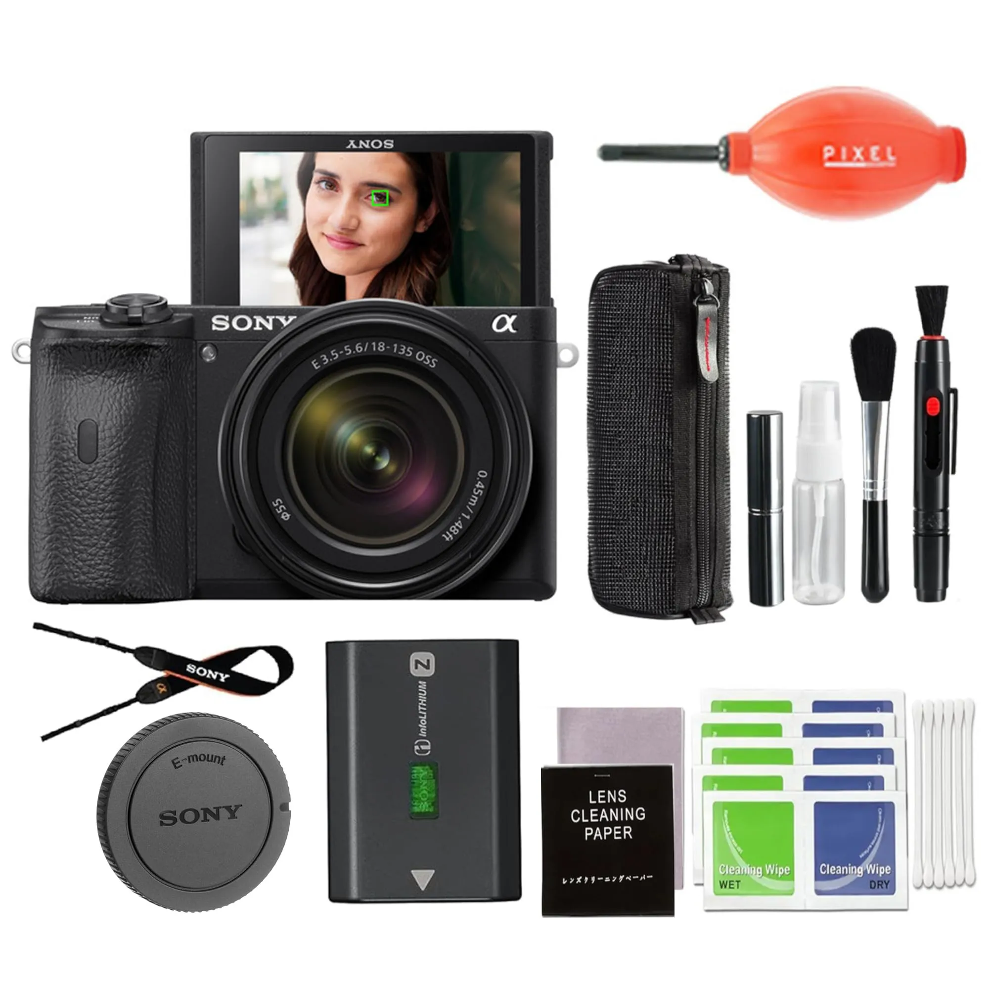 Sony a6600 Mirrorless Camera Bundle with 18-135mm Lens, 24.2MP, 4K, Image Stabilization