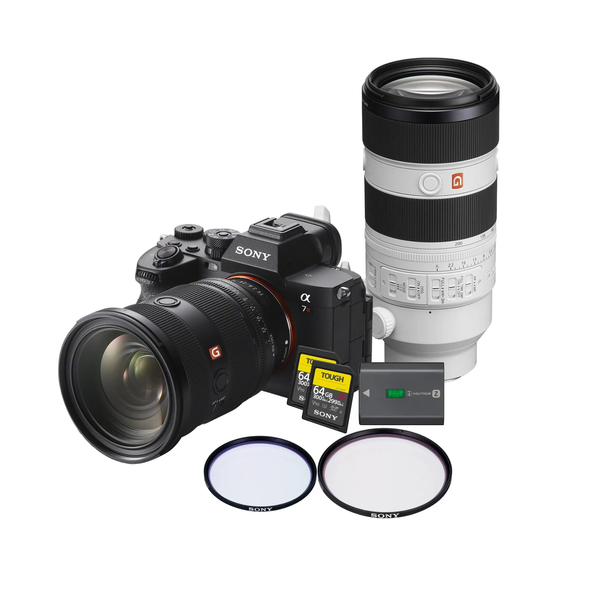 Sony Alpha 7R V Full-Frame Mirrorless Camera Bundle with 24-70mm & 70-200mm Lenses