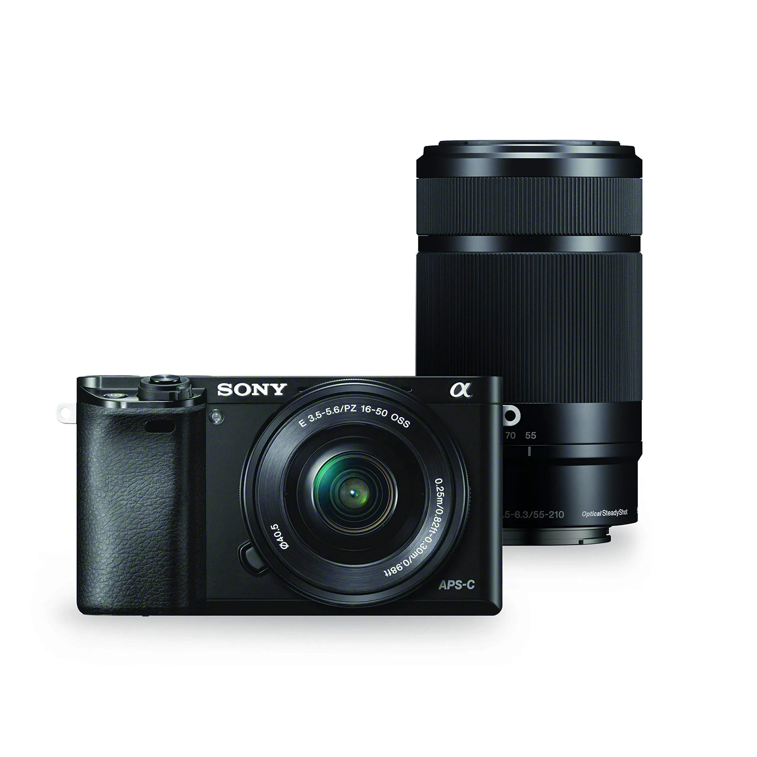 Sony Alpha a6000 Mirrorless Camera with 16-50mm & 55-210mm Lenses, Fast Autofocus, 24MP