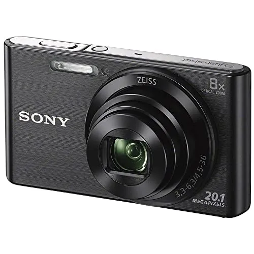 Sony Cyber-Shot DSC-W830 Camera, 20.5 MP, 8x Optical Zoom, 2.7-inch LCD, Black