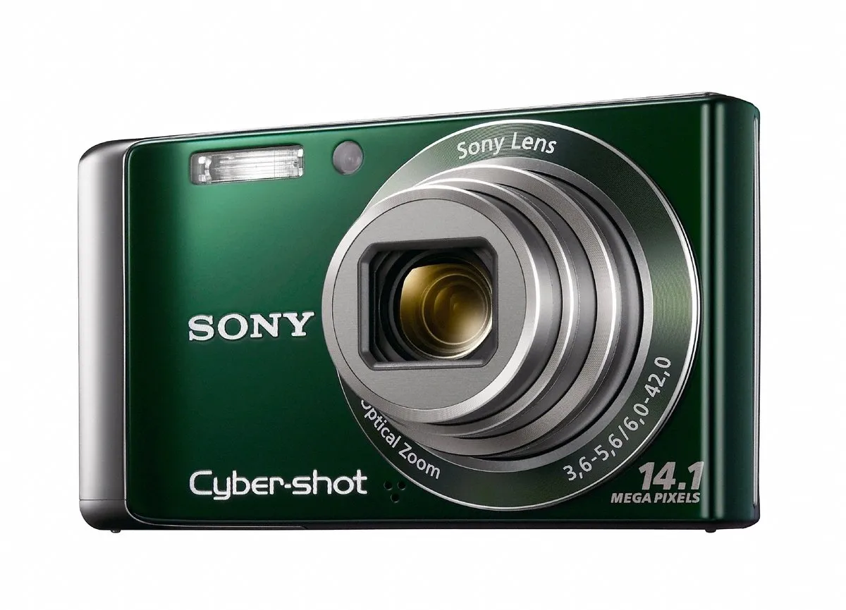 Sony DSC-W370 14.1MP Digital Camera Green, 7x Zoom, Optical SteadyShot, 3.0” LCD Screen