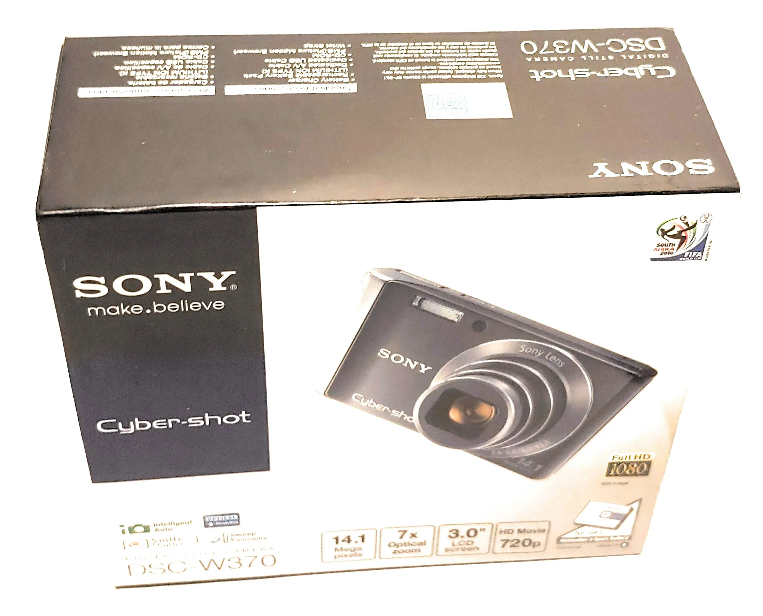 Sony DSC-W370 Cyber-Shot 14.1 MP Digital Camera with 7x Optical Zoom in Black