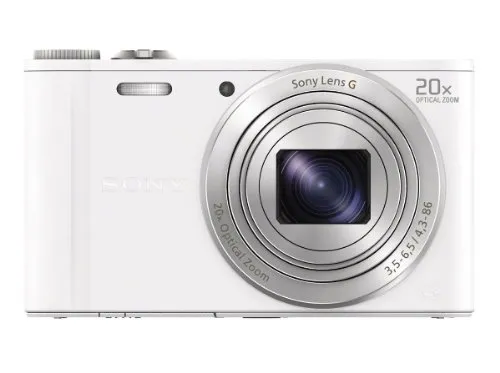 Sony DSC-WX300 18 MP Digital Camera - 20x Optical Zoom, Image Stabilization, White