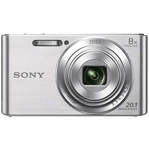 Sony DSCW830 20.1MP Digital Camera with 8x Zoom, 2.7' LCD, Optical SteadyShot, Silver