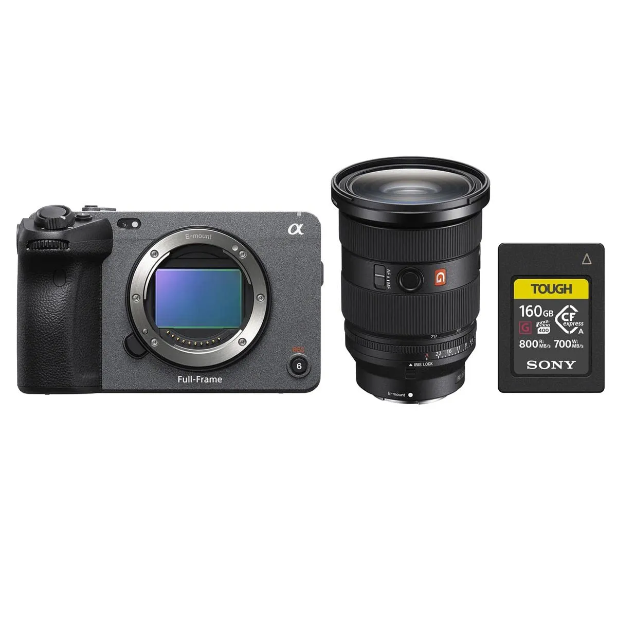 Sony FX3 Full-Frame Cinema Camera Bundle with 24-70mm f/2.8 Lens & 160GB CFexpress Card