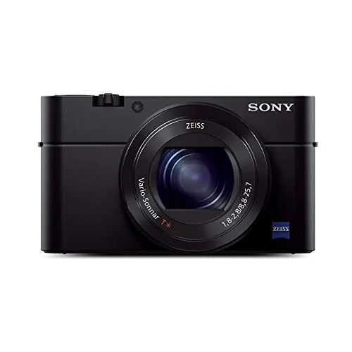 Sony RX100 III 20.1MP Compact Camera with 24-70mm F1.8-2.8 Lens, Black, 6'x4.65'x2.93'